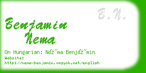 benjamin nema business card